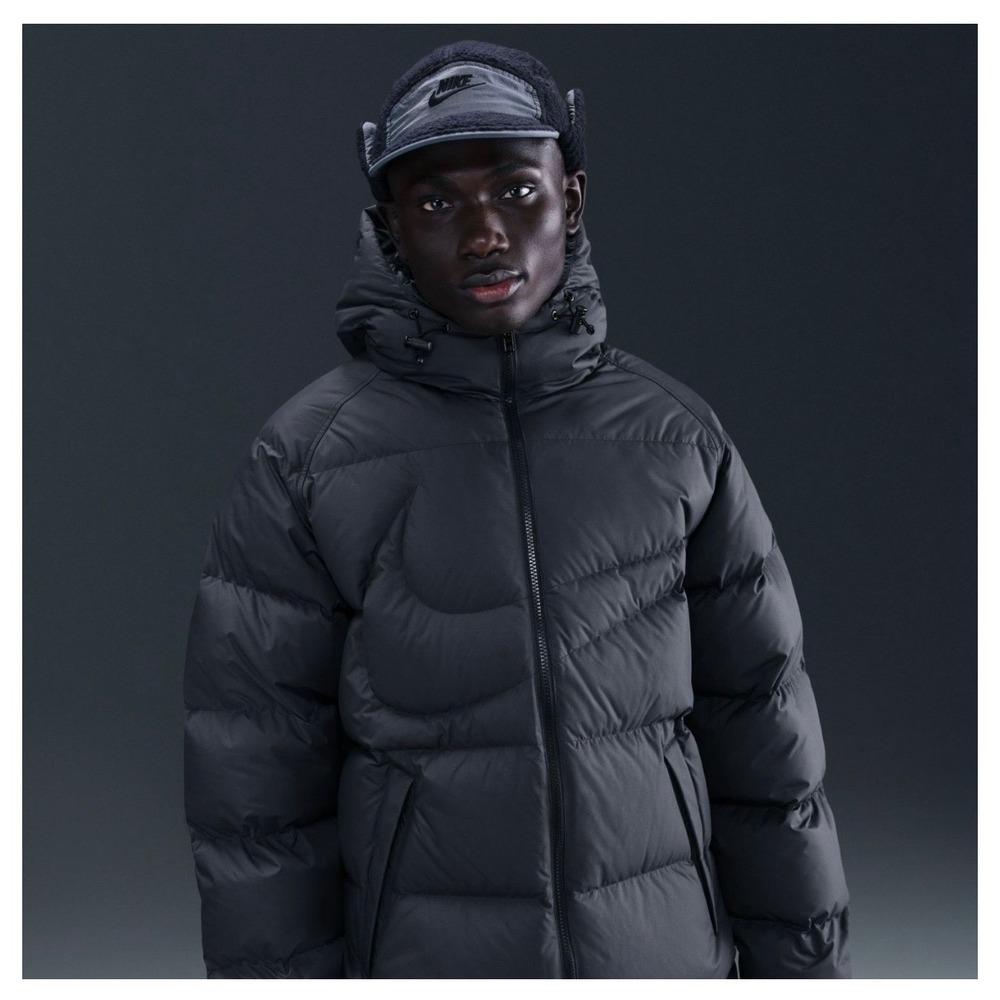 Nike Sportswear Therma FIT Repel Puffer Jacket Black Swoosh Parka IH2377 010 Men